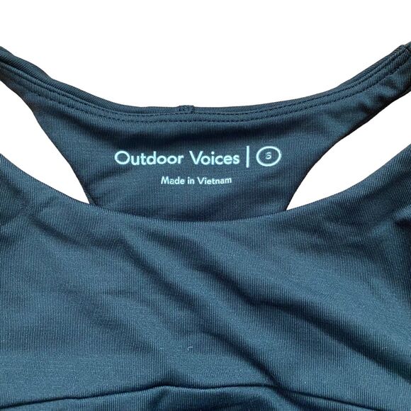 Outdoor Voices Small Sports Bra High Neckline Black Cup Liners - Picture 2 of 4